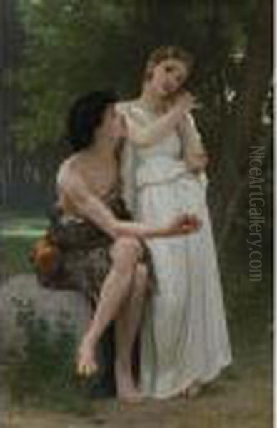 Premiers Bijoux Oil Painting by William-Adolphe Bouguereau