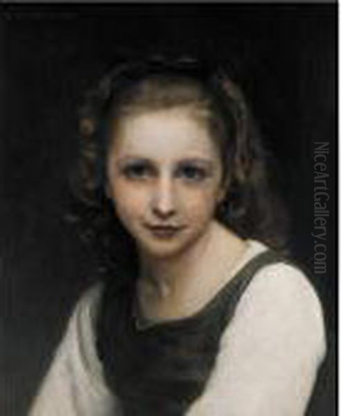 Portrait Of A Young Girl Oil Painting by William-Adolphe Bouguereau