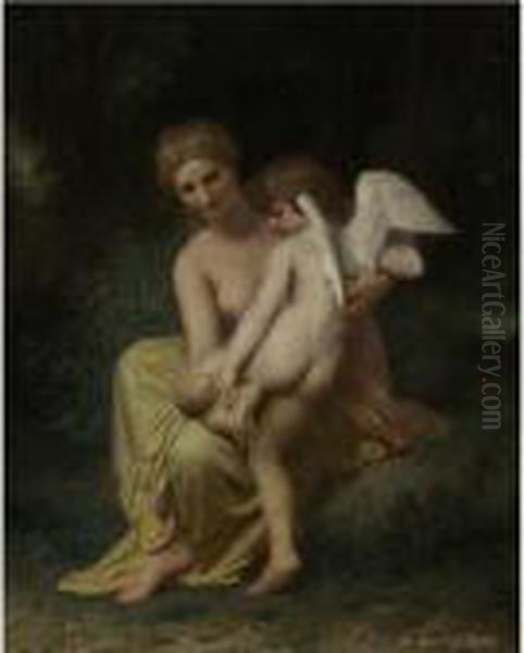 L'amour Blesse Oil Painting by William-Adolphe Bouguereau