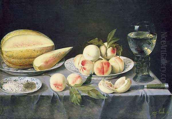 Still Life 2 Oil Painting by Johann Georg (also Hintz, Hainz, Heintz) Hinz