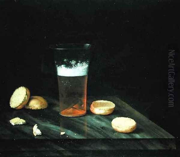 Still life with Beer Glass Oil Painting by Johann Georg (also Hintz, Hainz, Heintz) Hinz