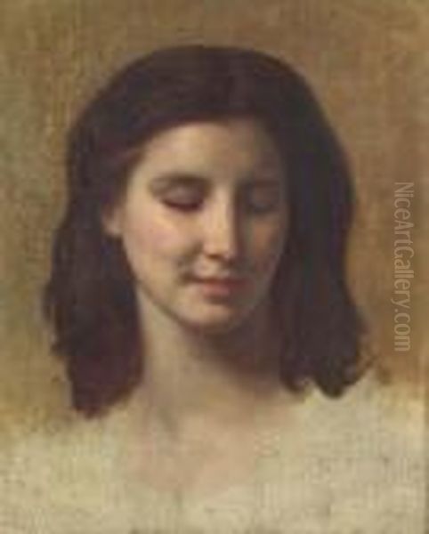 Etude De Tete D'augustine Oil Painting by William-Adolphe Bouguereau