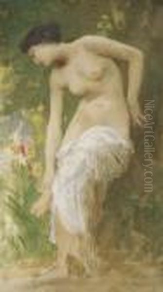 Apres Le Bain Oil Painting by William-Adolphe Bouguereau