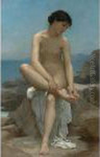 The Bather Oil Painting by William-Adolphe Bouguereau