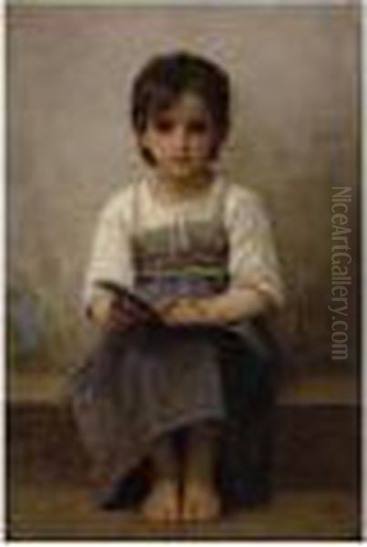 La Lecon Difficile Oil Painting by William-Adolphe Bouguereau