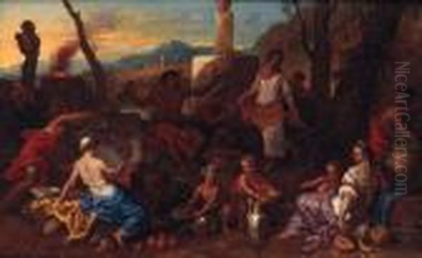 A Bacchanal Oil Painting by Sebastian Bourdon