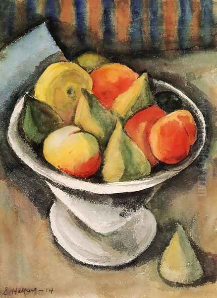 Fruit Bowl Oil Painting by Samuel Halpert