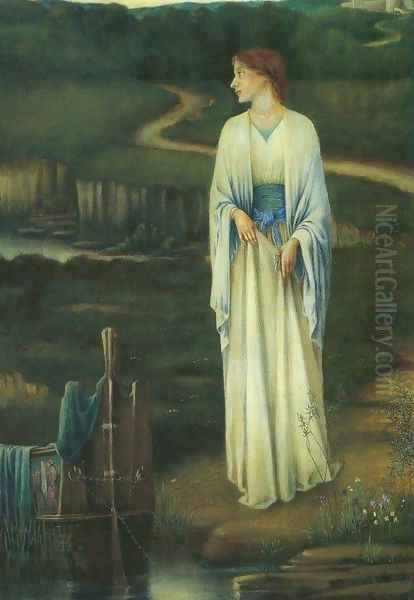 The Lady of Shalott Oil Painting by Seymour Garstin Harvey