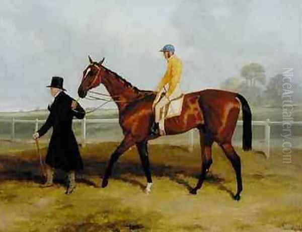 Sir Tatton Sykes 1772-1863 Leading in the Horse Sir Tatton Sykes Oil Painting by Harry Hall