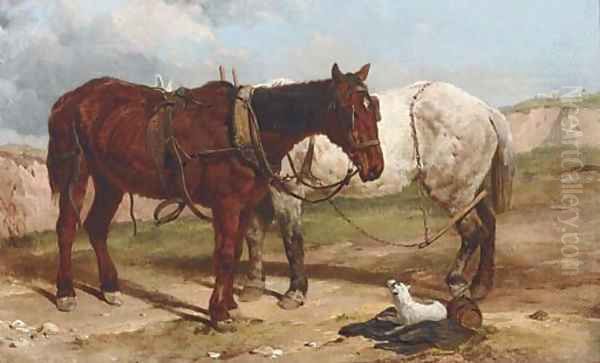 The plough team Oil Painting by Harry Hall