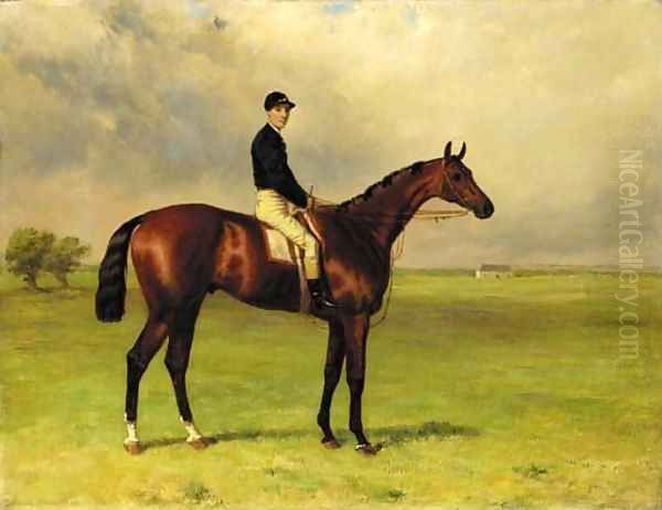 Mr Angell's Scarboro with Parry up at Newmarket Oil Painting by Harry Hall