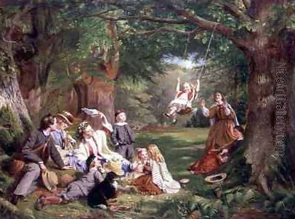 The Picnic Oil Painting by Thomas P. Hall