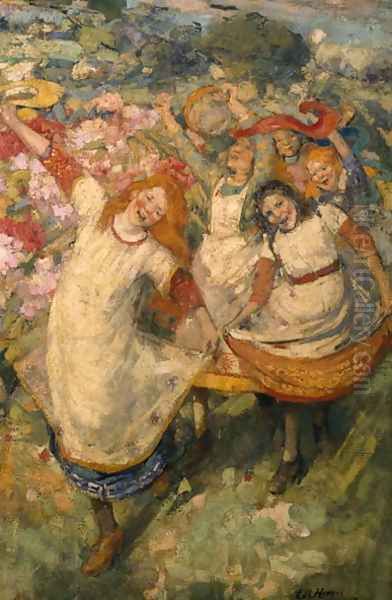 The Dance of Spring Oil Painting by Edward Atkinson Hornel