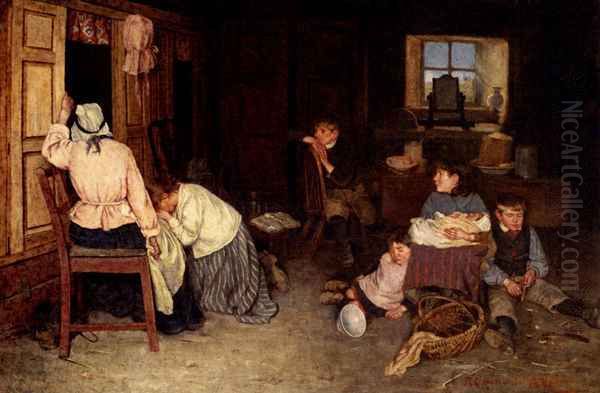 The Pathos Of Life Oil Painting by Robert Gemmell Hutchison