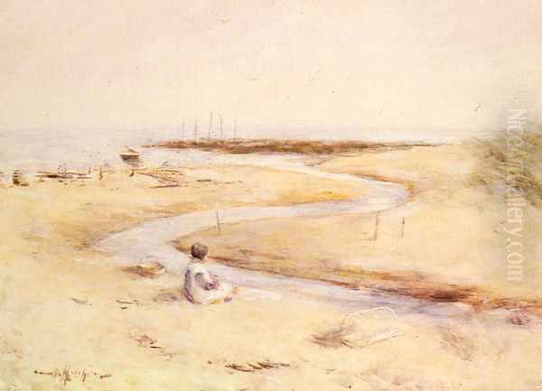 Carnoustie Bay Oil Painting by Robert Gemmell Hutchison