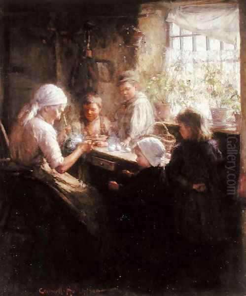 Dyed Eggs Oil Painting by Robert Gemmell Hutchison