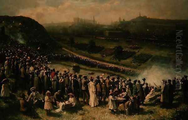 The Scottish Volunteer Force Review Edinburgh Oil Painting by Robert Gemmell Hutchison