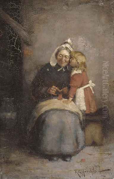 Confidences Oil Painting by Robert Gemmell Hutchison