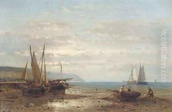 On the Scheldt Oil Painting by Abraham Hulk Jun.