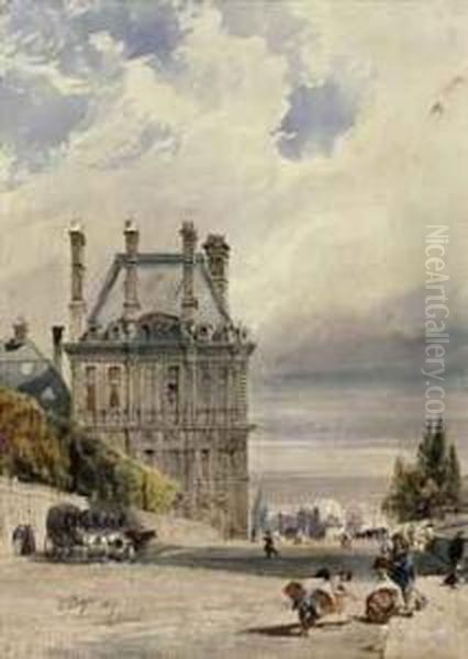 Le Pavillon De Flore, Tuileries, Paris Oil Painting by Thomas Shotter Boys