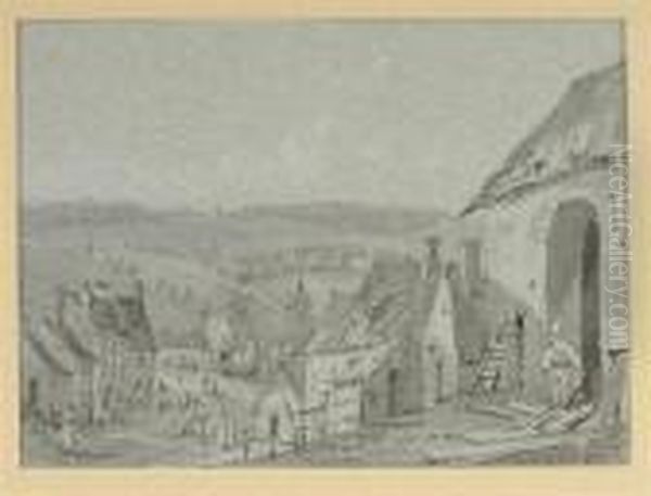 View Of Ivry; And Four Companion Drawings Oil Painting by Thomas Shotter Boys