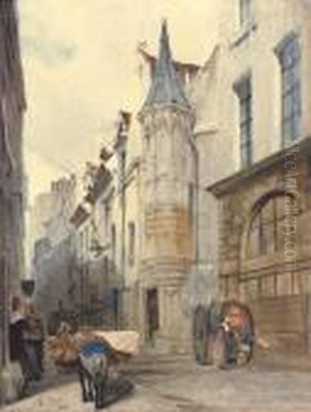 Maison De L'amiral Coligny Oil Painting by Thomas Shotter Boys