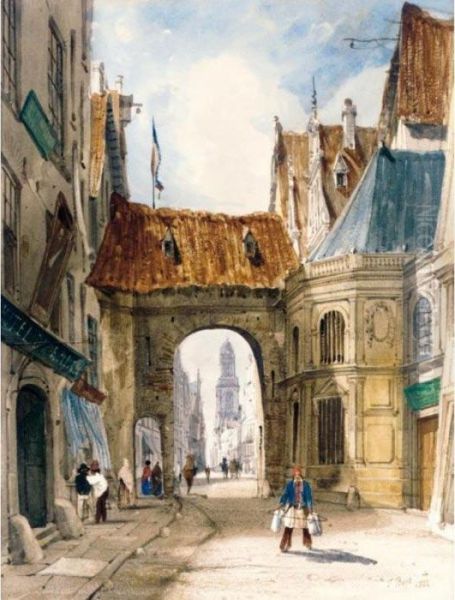 View Of The Church Of St. Charles Charles Borrome, Antwerp Oil Painting by Thomas Shotter Boys