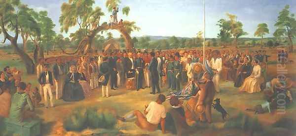 Proclamation of South Australia 1836 Oil Painting by Charles Hill