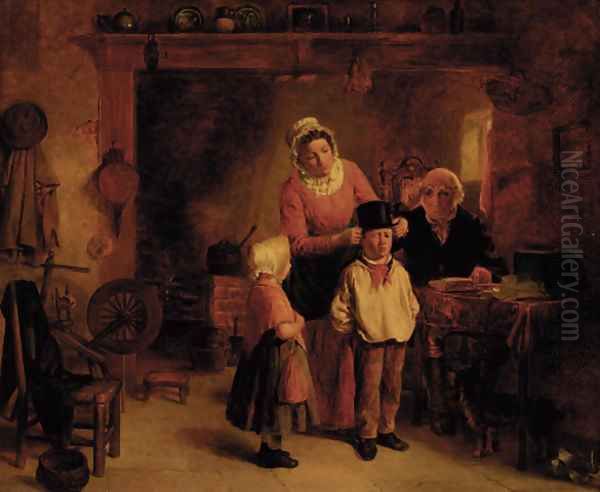 Sunday Morning Oil Painting by William Hemsley