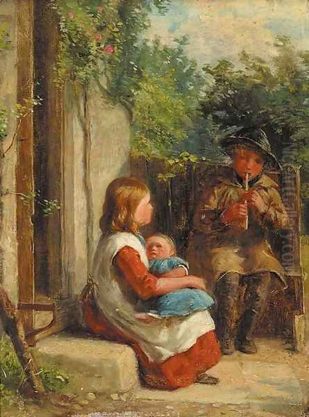 The young piper Oil Painting by William Hemsley