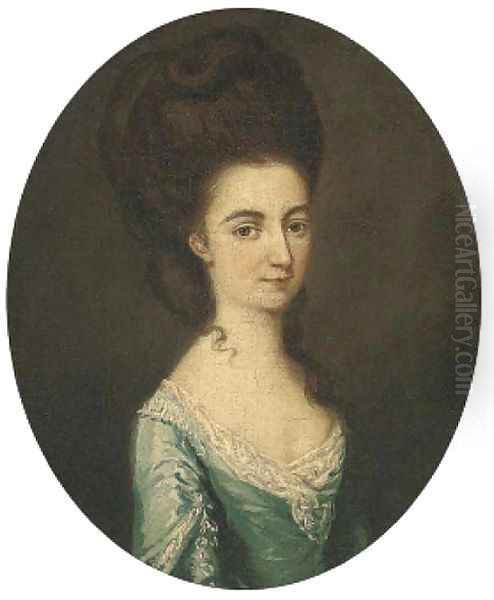 Portrait of Jane Lambert (1762-1791), nee Le Grand Oil Painting by Thomas Hickey