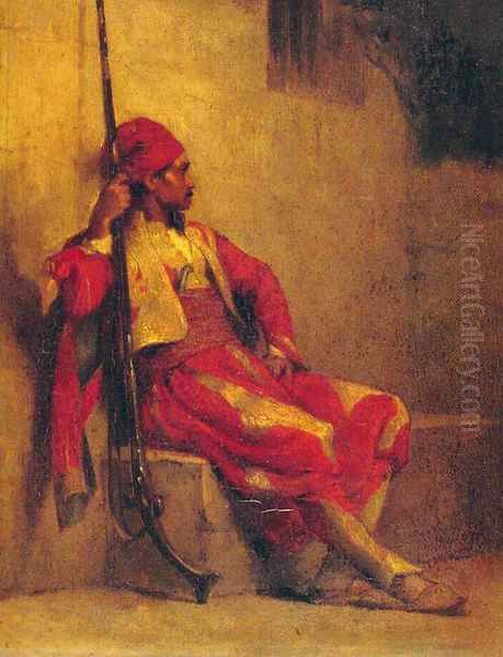 The Soldier Oil Painting by Jacques-Fernand Humbert