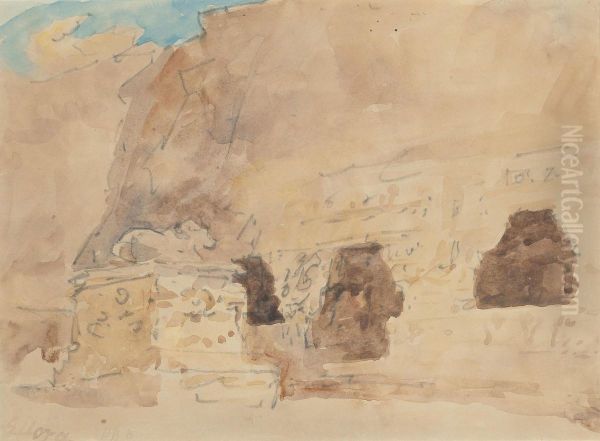 Ellora Oil Painting by Hercules Brabazon Brabazon