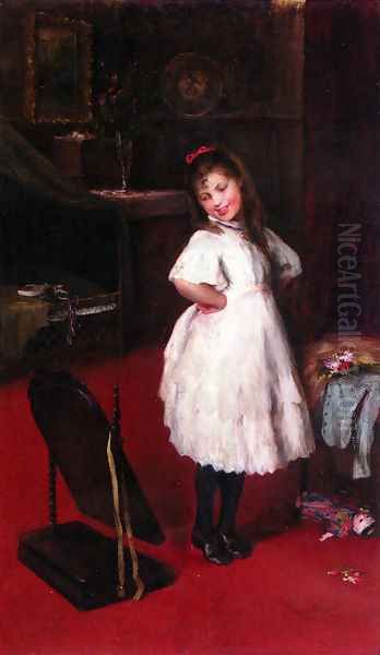 The Party Dress Oil Painting by Artur Lajos Halmi