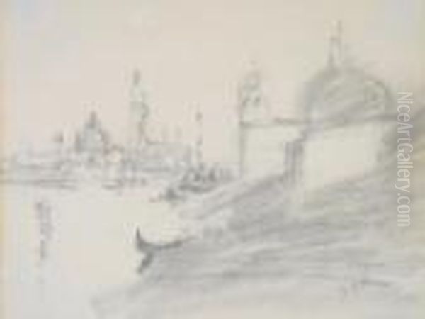 View Of Venice Oil Painting by Hercules Brabazon Brabazon