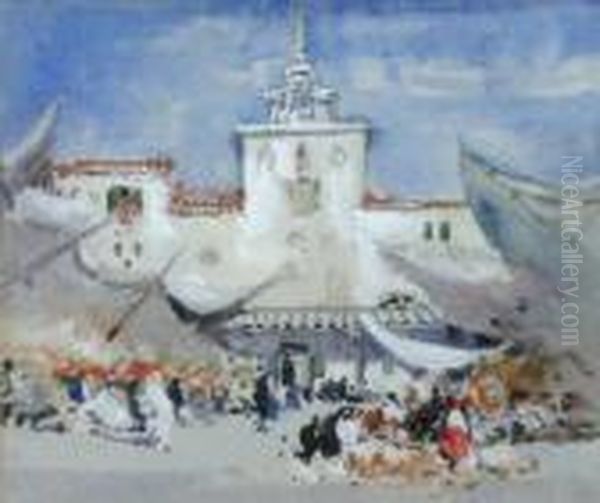 The Market Square Oil Painting by Hercules Brabazon Brabazon