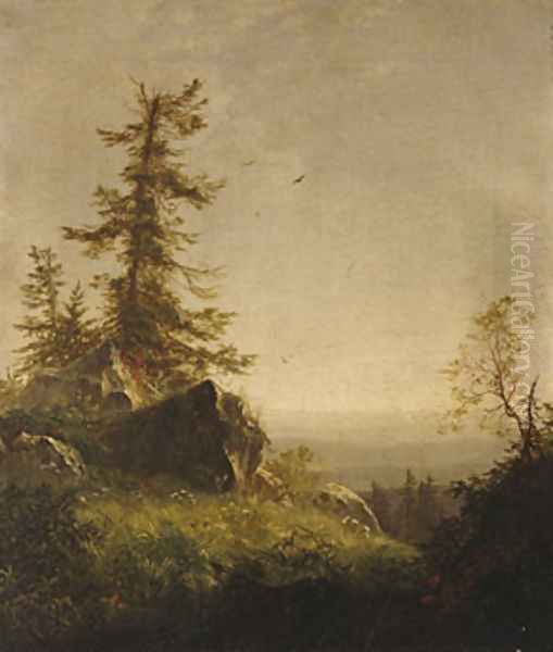 Morning on the Mountain Oil Painting by Richard William Hubbard