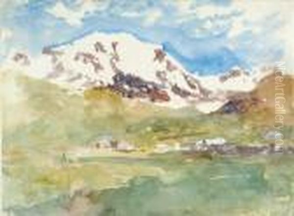 Andermatt, Switzerland Oil Painting by Hercules Brabazon Brabazon