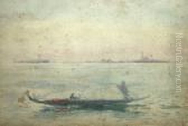 Venetian Scene Oil Painting by Hercules Brabazon Brabazon