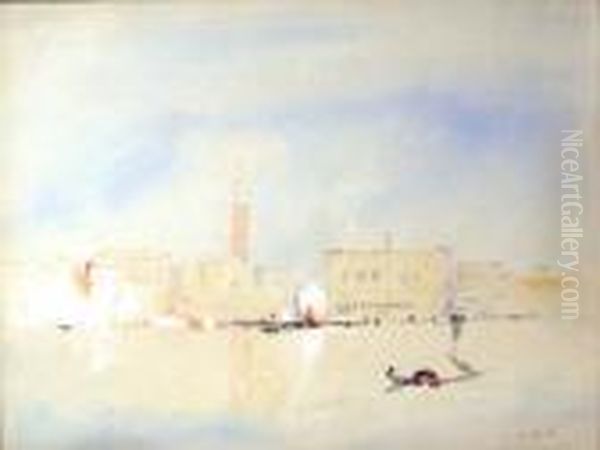 Brabazon , 'the Doges Palace - 
Venice', Watercolour, Monogrammed, 19.5cm X 25.5cm, Framed Oil Painting by Hercules Brabazon Brabazon