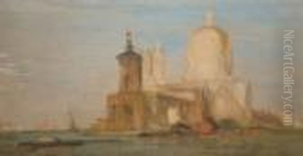 Venetian Scene Oil Painting by Hercules Brabazon Brabazon