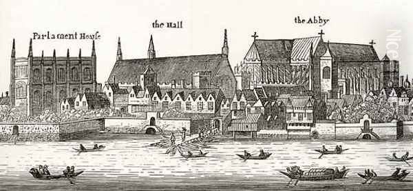 Westminster in 1647 Oil Painting by Wenceslaus Hollar