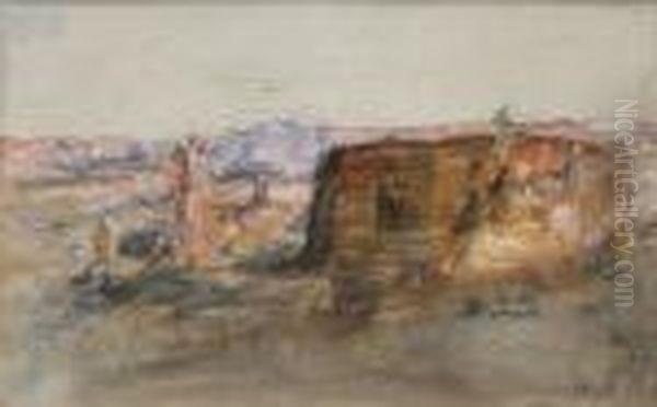 Cairo, Signed With A Monogram Oil Painting by Hercules Brabazon Brabazon