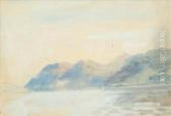 Brabazon Lakecomo Oil Painting by Hercules Brabazon Brabazon