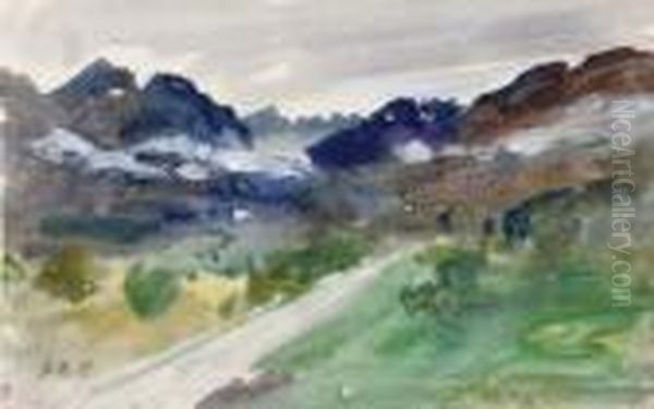 Val D'aosta, Italy Oil Painting by Hercules Brabazon Brabazon