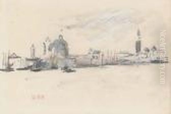 Venice From The Lagoon Oil Painting by Hercules Brabazon Brabazon