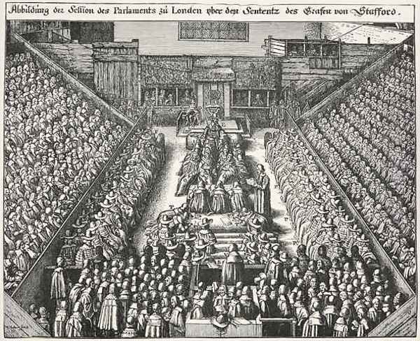 Trial of Strafford Oil Painting by Wenceslaus Hollar