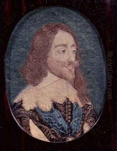 Portrait of Charles I 1600-49 Oil Painting by Wenceslaus Hollar