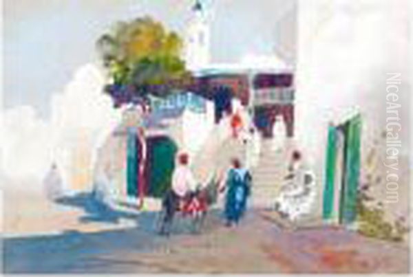 Mosque Of Sidi Oil Painting by Hercules Brabazon Brabazon