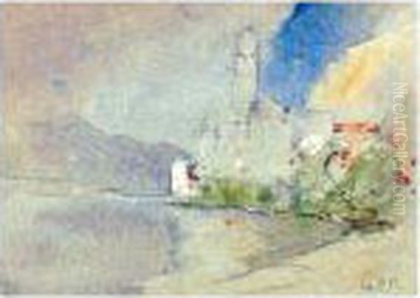 Cernobio, Lake Lugano Oil Painting by Hercules Brabazon Brabazon